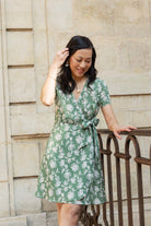 Robe Edith - fleuri tilleul - Petite and So What