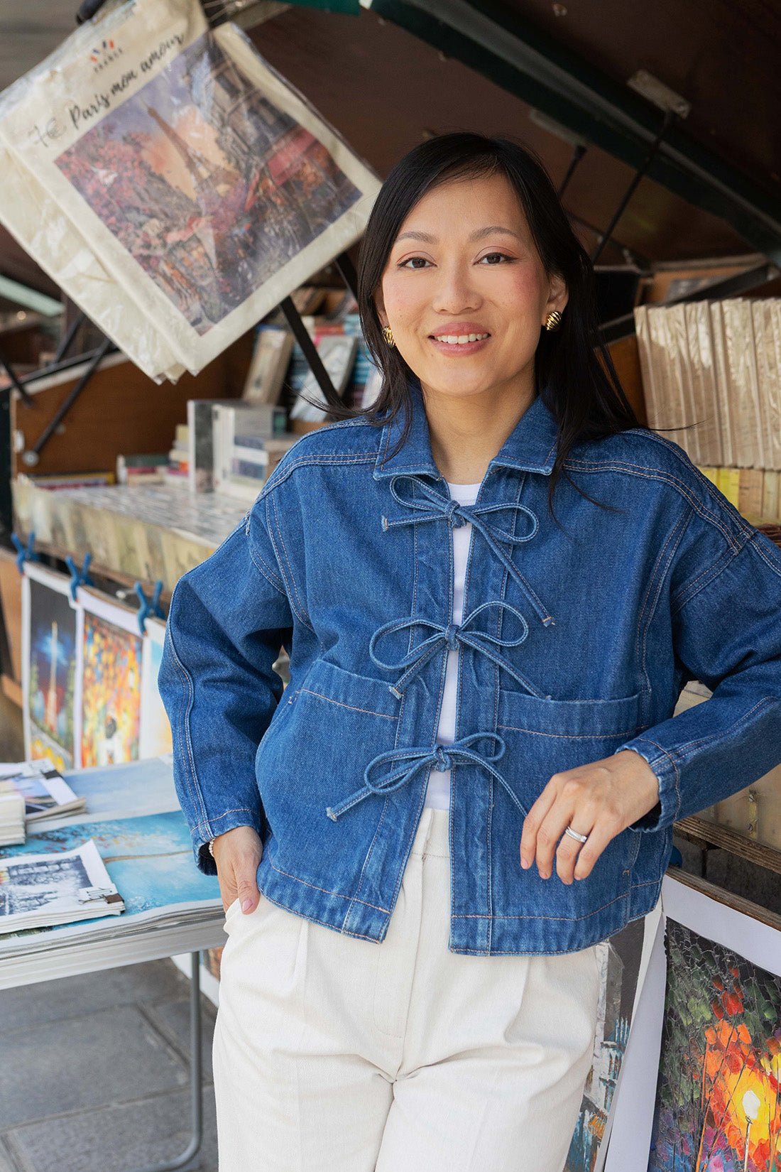 Melissa denim jacket - bows - Petite and So What