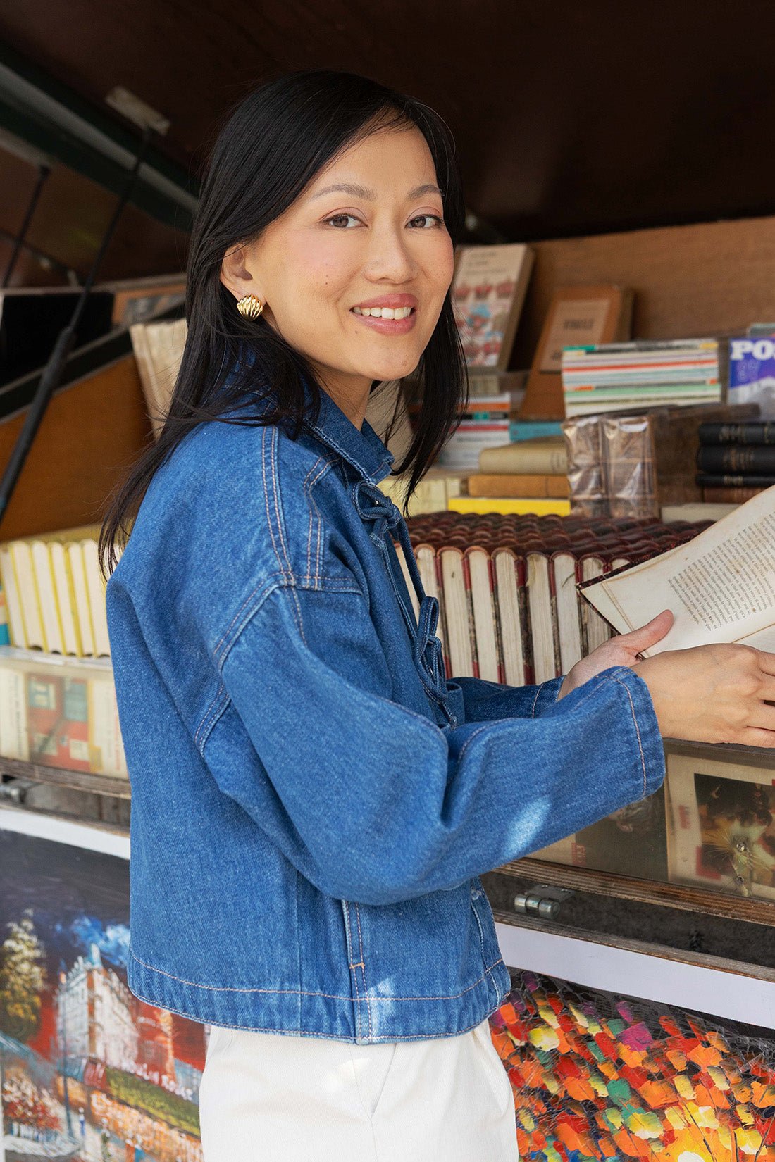 Veste en jean Melissa - noeuds - Petite and So What
