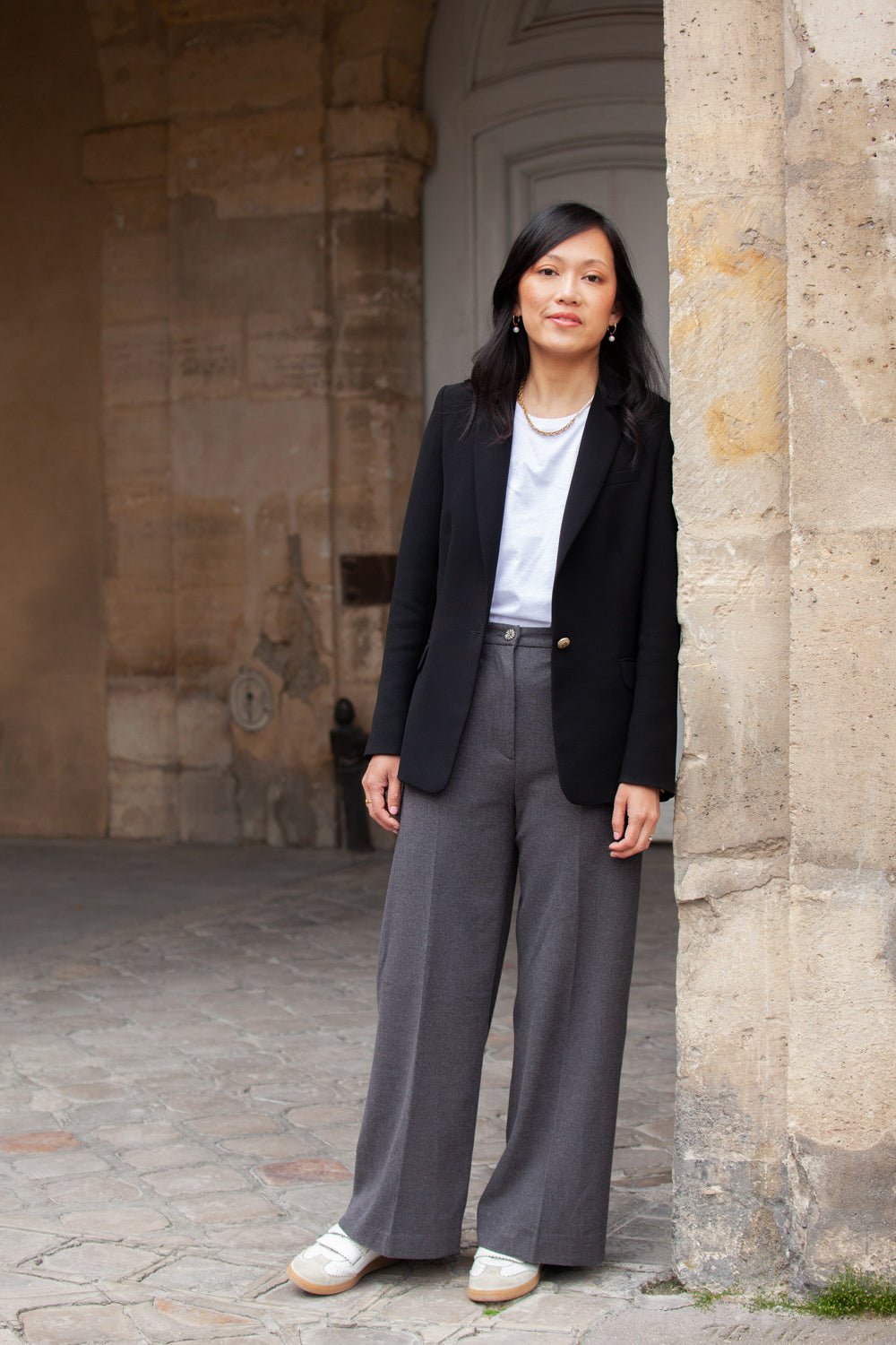 Pantalon Chino Gris Pantalon Gris Noir Pantalon Chino Slim Fit