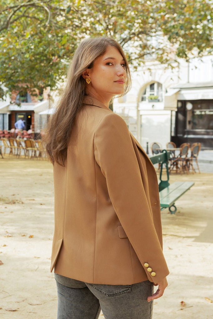 Camel petite deals blazer